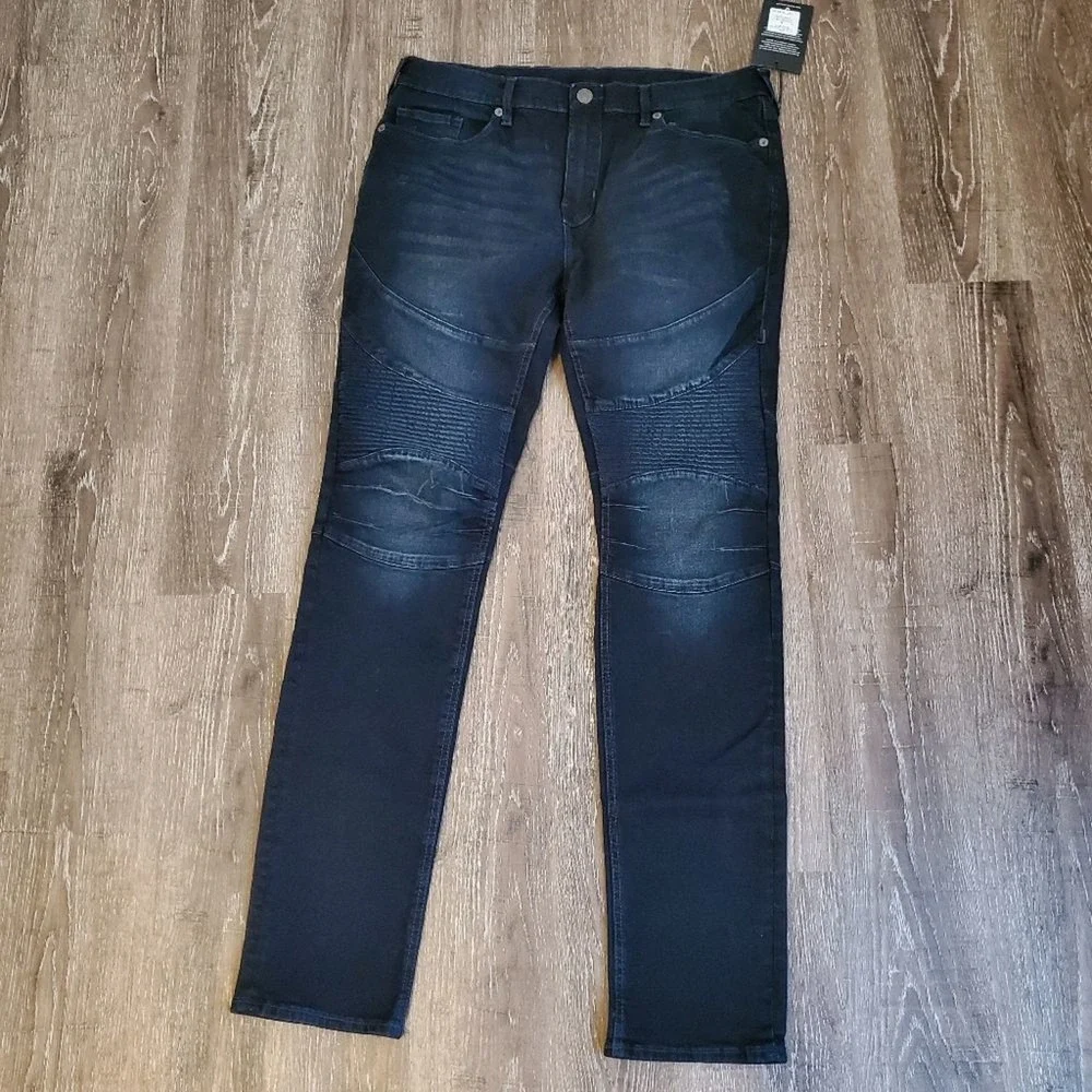 True Religion Rocco relaxed skinny moto men's‎ jeans size 36 new!!!!